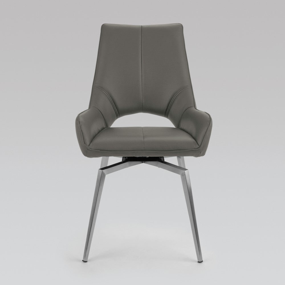 BROMLEY Dining Chair GREY PU
