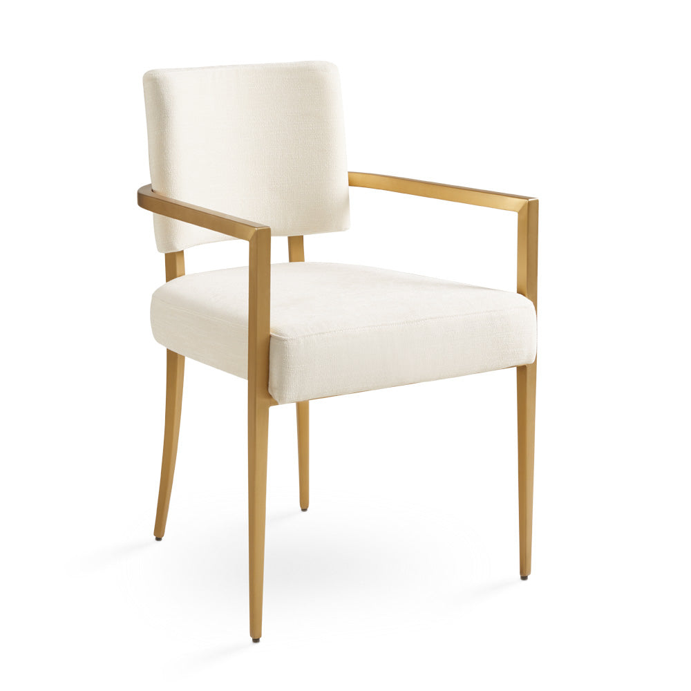 OLIVER Dining Chair GY-DC-22514B Ivory WITH ARMS