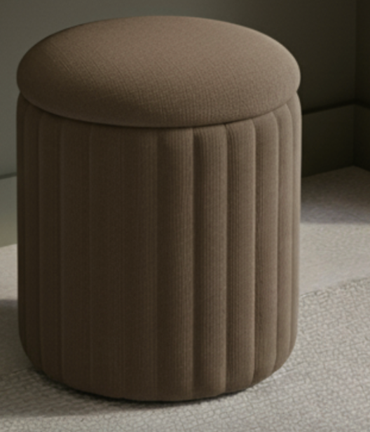 14" CHANNEL STORAGE OTTOMAN GY-OT-300533 CHOCOLATE COLOR