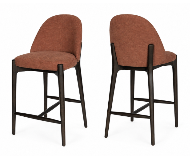 LIVERPOOL Counter Chair GY-COU-1776 Chestnut fabric G715-11A color birchwood