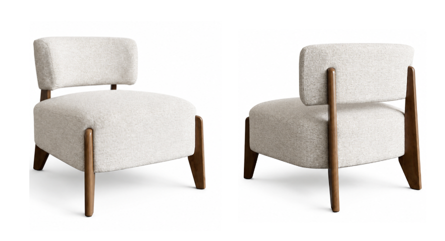 ROWAN Lounge Chair GY-AC-7271 Beige fabric