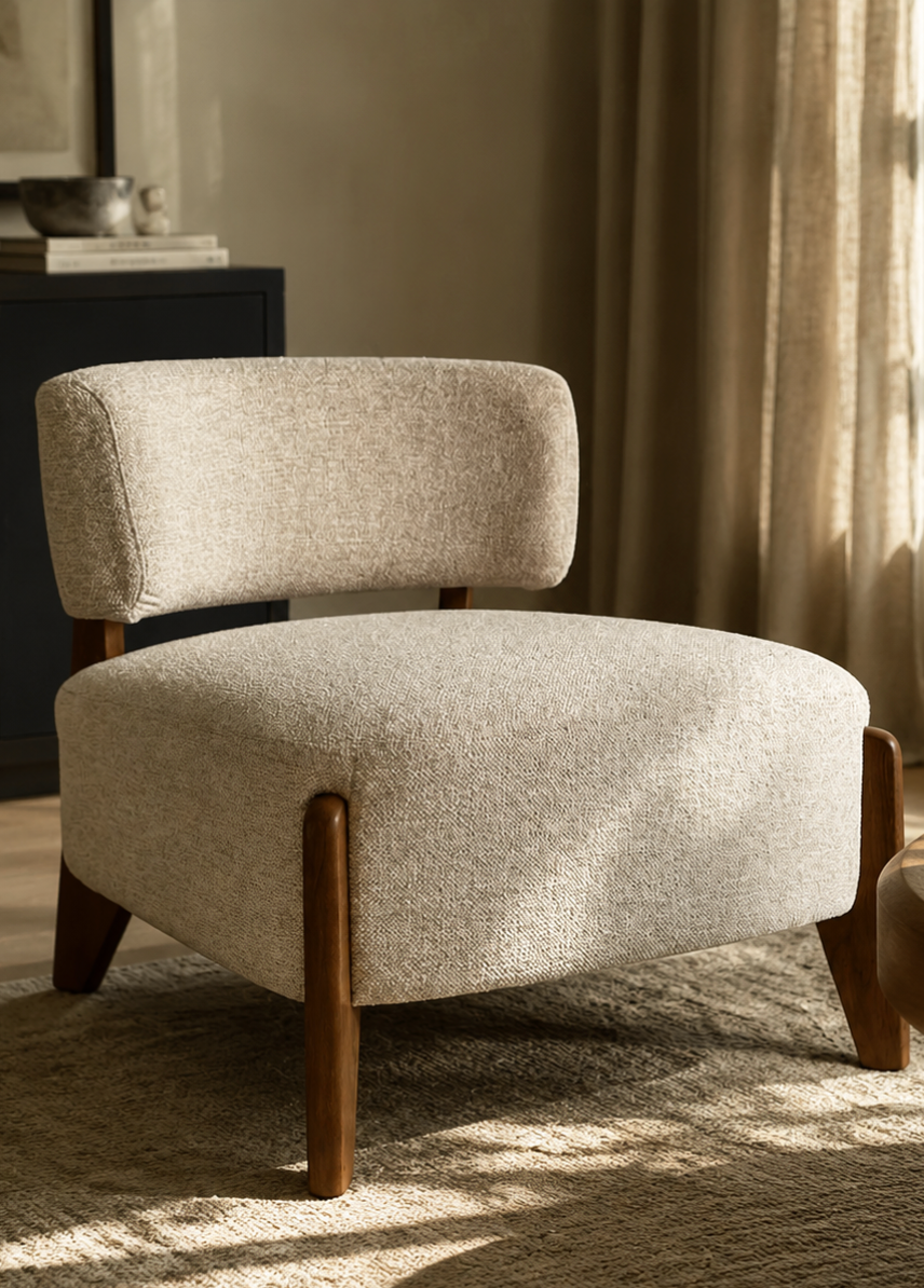 ROWAN Lounge Chair GY-AC-7271 Beige fabric