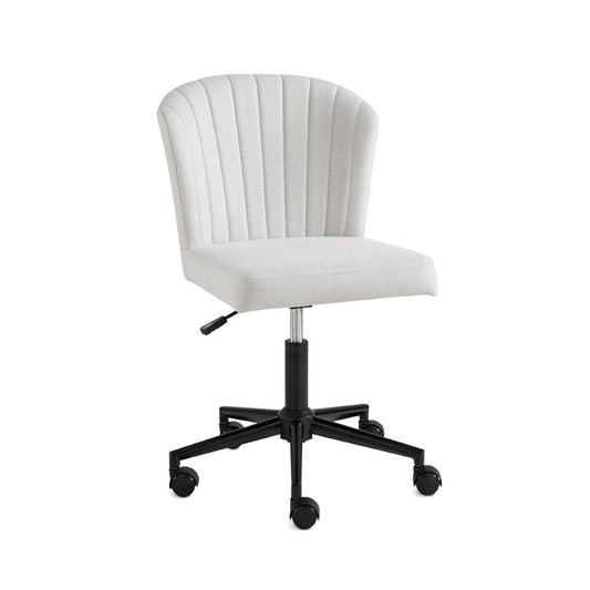 SHELL Office Chair Light Grey Linen