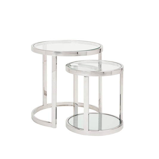 AVON Nesting End Table GY-ET-509 2pc Round Nesting Table