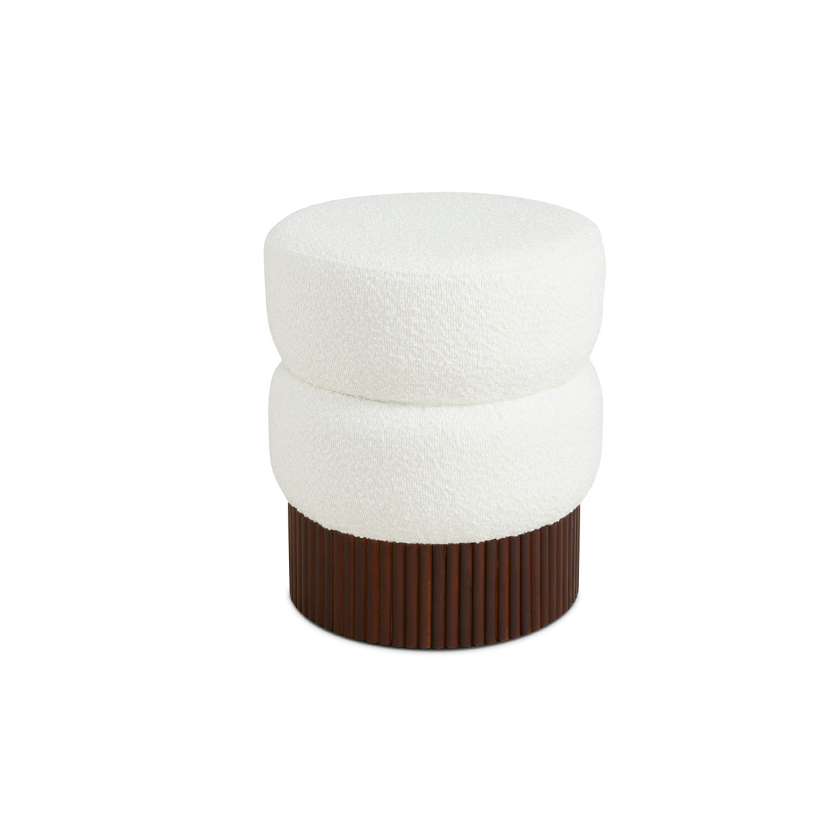 SIDNEY Ottoman GY-OT-1575 Ivory Boucle fabric