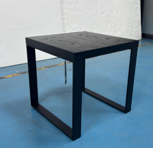 DAVID Black Ash Wood Top End Table GY-ET-10914WD