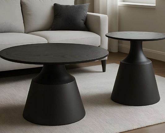 Hurtley nesting tables (set of 2) GY-NEST-23U Black Ash Wood Veneer