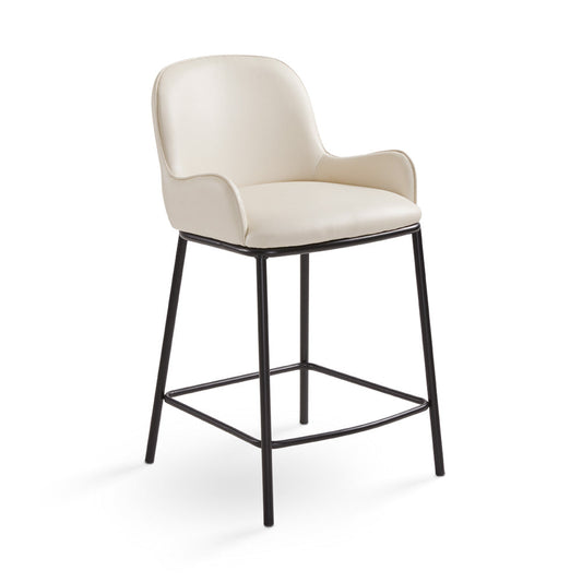 Bennett Counter Chair  GY- COU-2945 Aspen taupe black matt metal legs