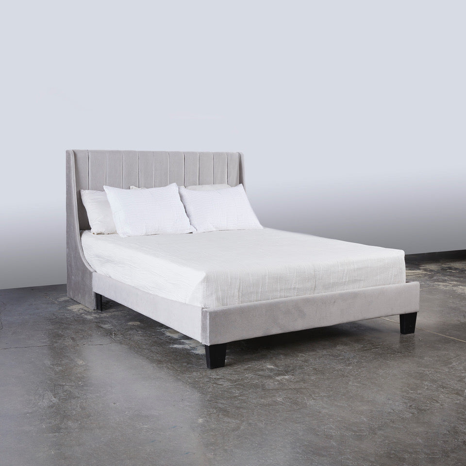 JULIUS Bed King Size NP grey velvet