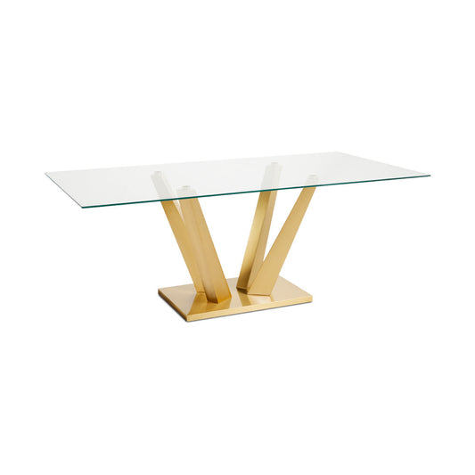 PAOLO BRUSHED GOLD DINING TABLE GY-DT-8380BG
