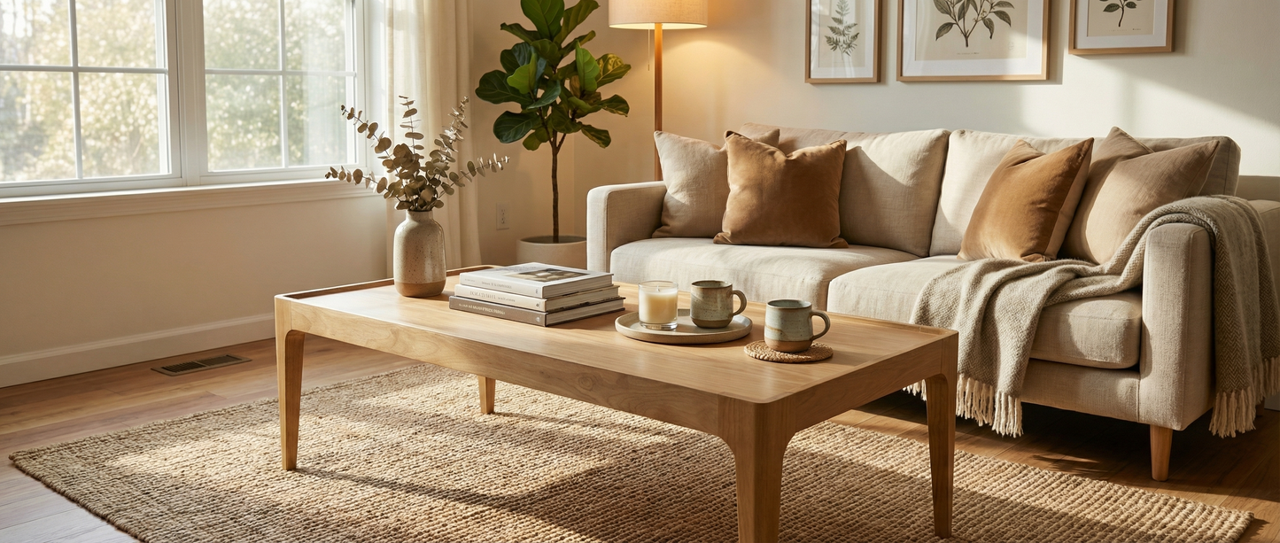 Aurora Coffee Table - Oak wood finish