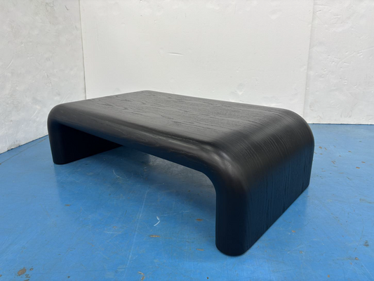 PLATO BENT WOOD Rectangular Coffee Table  Black color finish