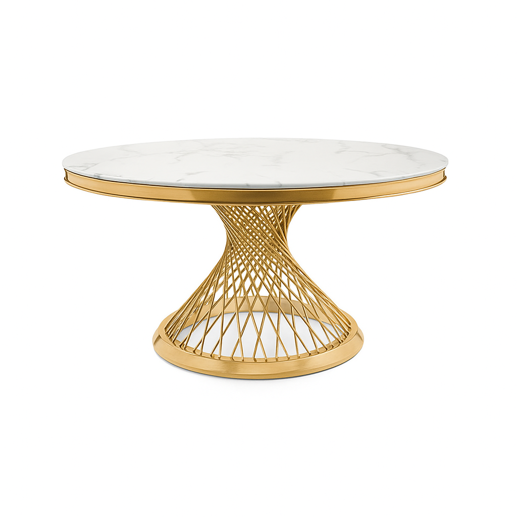 Bailey Brushed Gold Dining Table