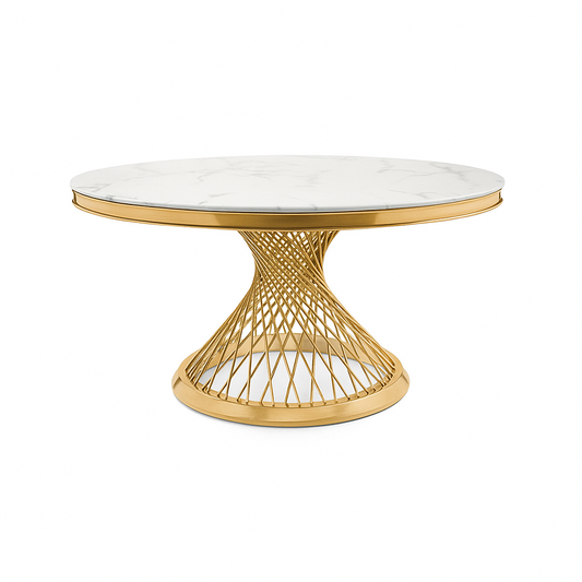 Bailey Brushed Gold Dining Table