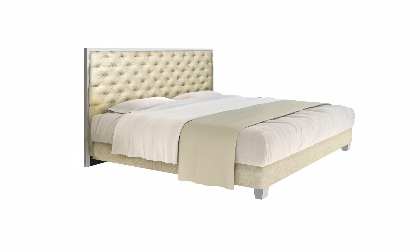 KROMA BED QUEEN - BEIGE