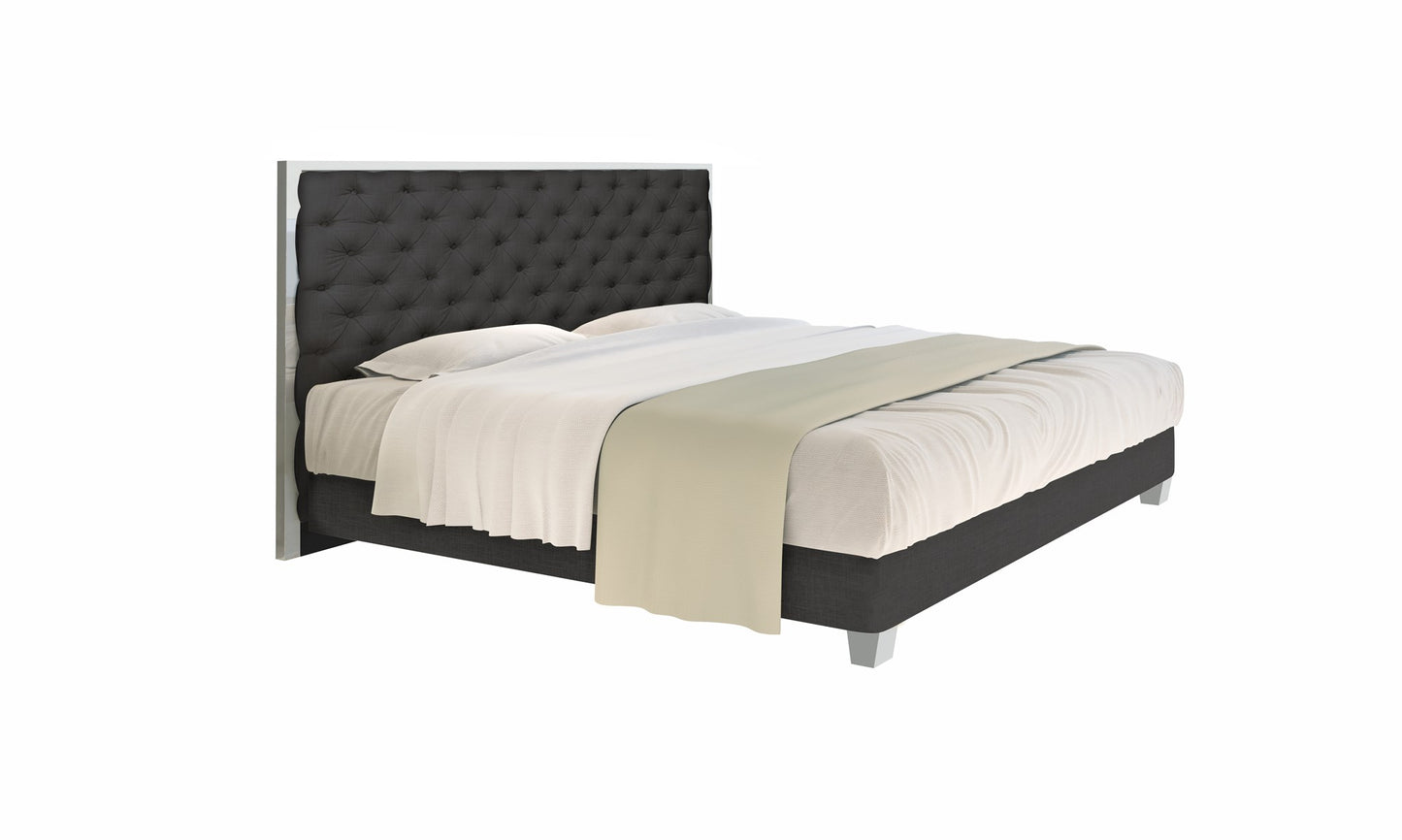 KROMA BED QUEEN - DARK GREY LINEN