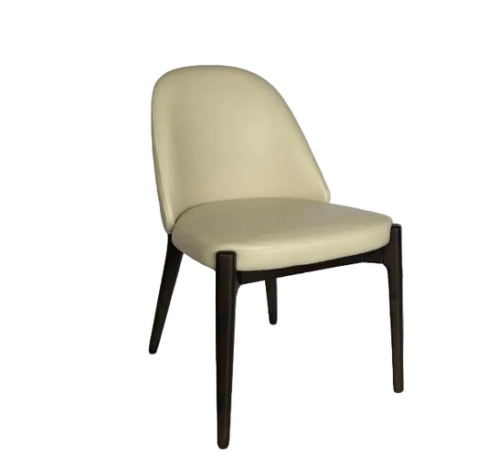 LIVERPOOL Dining Chair GY-DC-1775 Aspen Taupe PU Dark Walnut Wood Finish