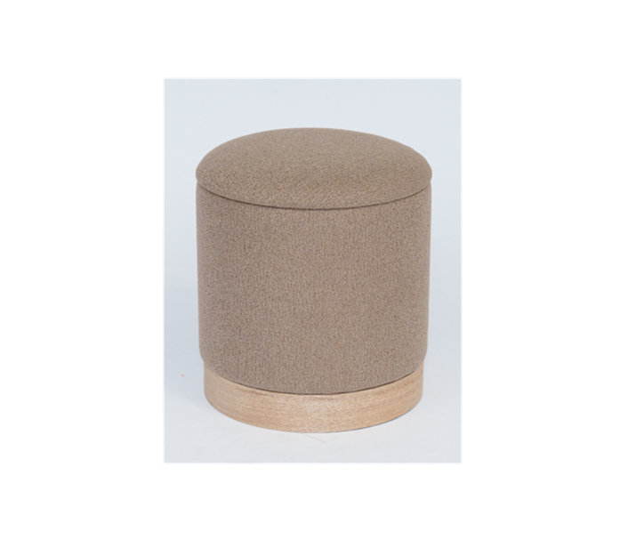 NORMAN STORAGE OTTOMAN GY-OT-231928 Grey Taupe Boucle